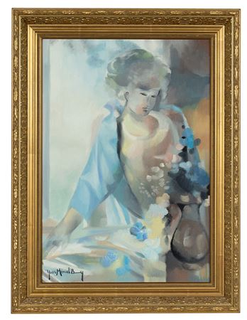Le corsage bleu, 1990 by Yves Meriel-Bussy - Auction record, sale price, and art valuation. Compare with similar artists and explore comparable artworks.