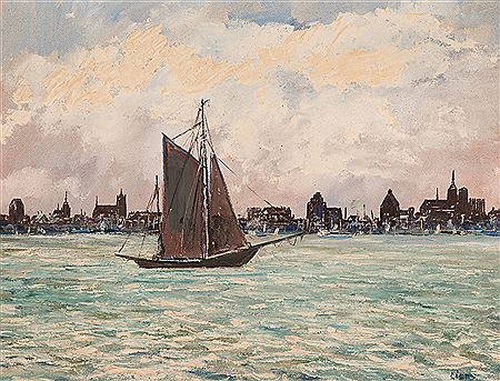 Segler vor Stralsund by Heinrich Lietz - Auction record, sale price, and art valuation. Compare with similar artists and explore comparable artworks.