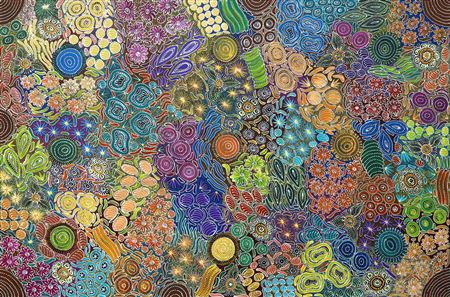 Sample artwork by Tanya Price Nangala (Born 1972), known for aboriginal painting - View similar artists and auction records