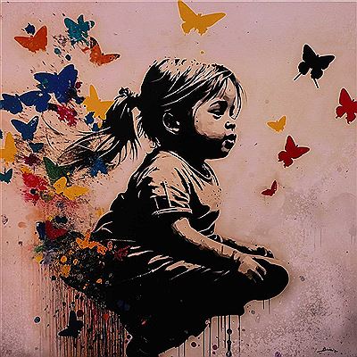 Innocence by Bandit - Auction record, sale price, and art valuation. Compare with similar artists and explore comparable artworks.