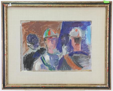 Scene of jockeys