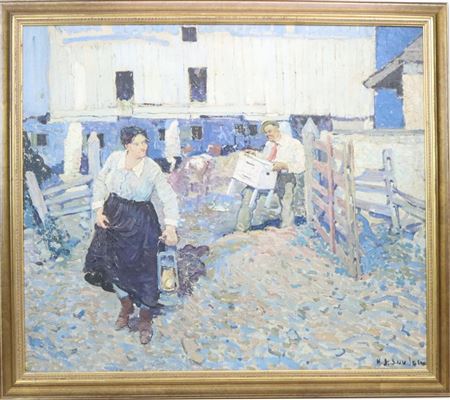 Couple Working the Farm