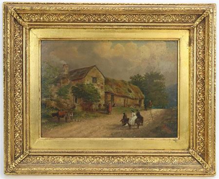 Rural Scene with Figures and Horses