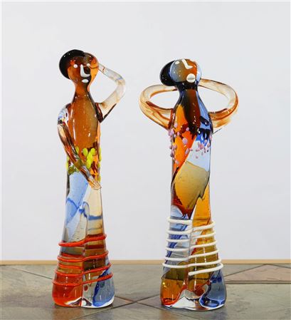 Murano Art Glass Figural Sculptures (2)