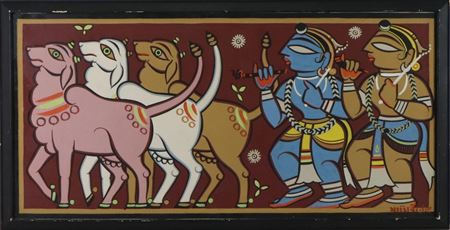 Balarama and three cows