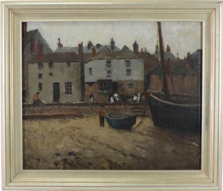Quaint Coastal Town with Old Houses