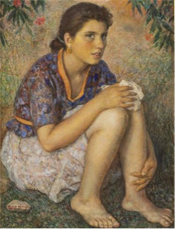 Retrato de niña sentada