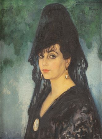 Portrait of a woman with a mantilla