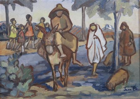 FIGURE ON A DONKEY