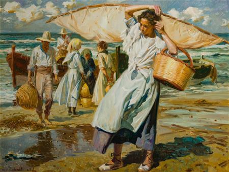 "Fishermen on the beach"