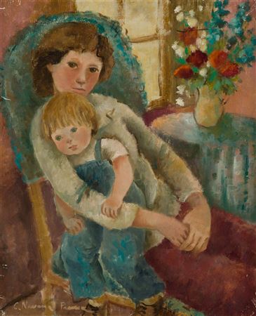 "Mother and son" by Carmen Navarra Pruna - Auction record, sale price, and art valuation. Compare with similar artists and explore comparable artworks.