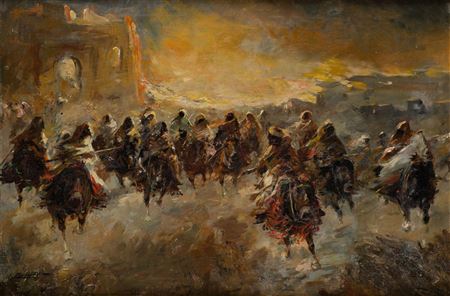 Arab cavalry by Emilio Alvarez Diaz - Auction record, sale price, and art valuation. Compare with similar artists and explore comparable artworks.