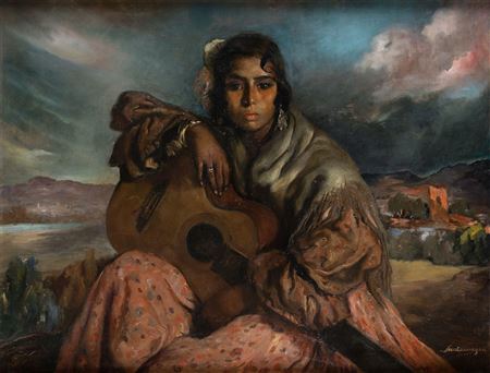 Gypsy with guitar