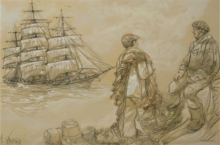 "At the return from fishing"