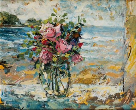 Roses in front of the sea by Angel Gonzalez Uranga - Auction record, sale price, and art valuation. Compare with similar artists and explore comparable artworks.