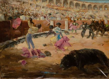 In the square by Antonio Casero Sanz - Auction record, sale price, and art valuation. Compare with similar artists and explore comparable artworks.