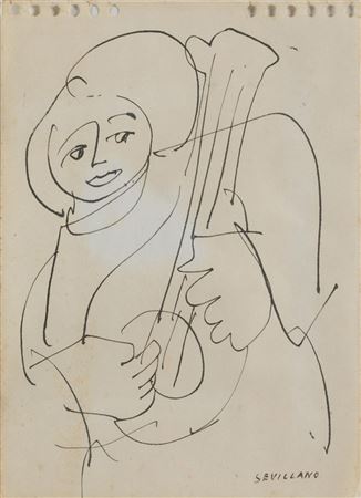 "Figure with mandolin" by Angel Sevillano Estremera - Auction record, sale price, and art valuation. Compare with similar artists and explore comparable artworks.