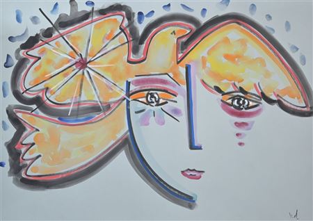 Face to the bird by Michel Vojic - Auction record, sale price, and art valuation. Compare with similar artists and explore comparable artworks.