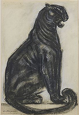 Seat panther by Jean Royer - Auction record, sale price, and art valuation. Compare with similar artists and explore comparable artworks.