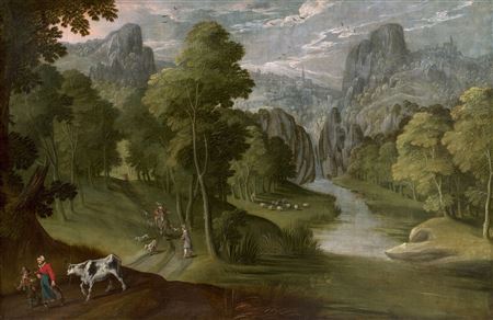 Mountainous landscapes with figures