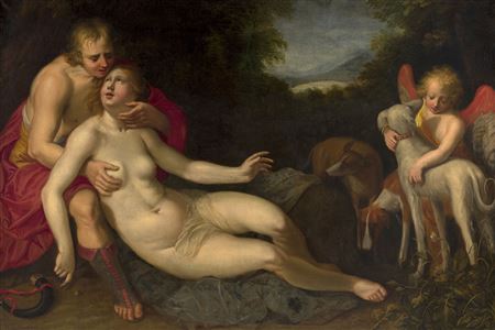 Venus and Adonis by Adriaen I Nieulandt - Auction record, sale price, and art valuation. Compare with similar artists and explore comparable artworks.