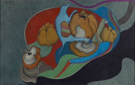 Nature morte métaphysique avec un rat bleu - 1975