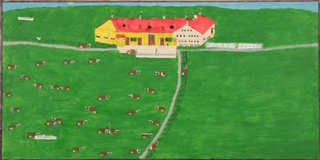 Farmstead with cows by Fritz Frischknecht - Auction record, sale price, and art valuation. Compare with similar artists and explore comparable artworks.