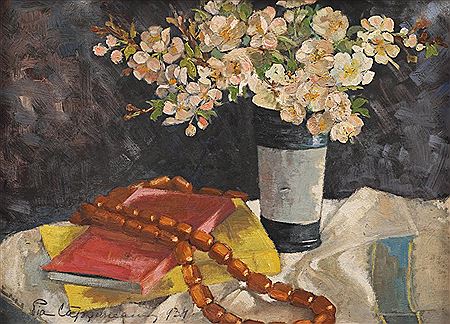 Still Life with Apple Blossoms and Amber [1934]