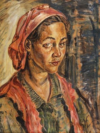Peasant Girl with Red Kerchief