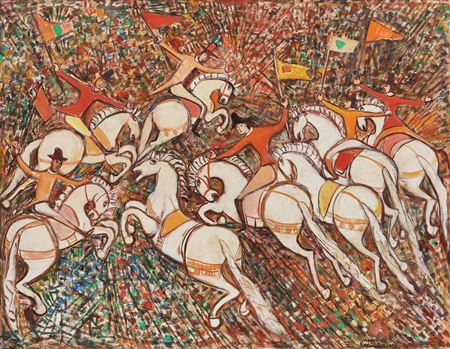 The Great Cavalcade [1973] by Magdalena Radulescu - Auction record, sale price, and art valuation. Compare with similar artists and explore comparable artworks.