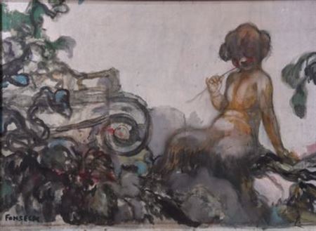 Le dieu pan près d'un chapiteau de colonne. by Gaston Simoes A Fonseca - Auction record, sale price, and art valuation. Compare with similar artists and explore comparable artworks.