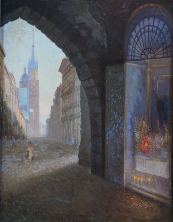 Rue animée à Cracovie