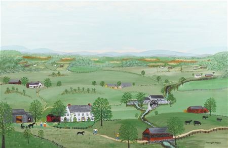 Summery extensive farmscape