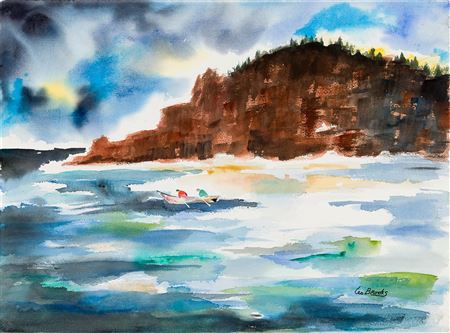 Rowers Along the Coast