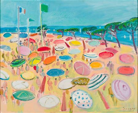 "La plage aux pins parasols"
