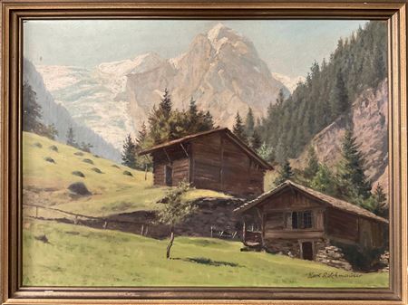 Chalets en montagne. by Karl P Schmauser - Auction record, sale price, and art valuation. Compare with similar artists and explore comparable artworks.