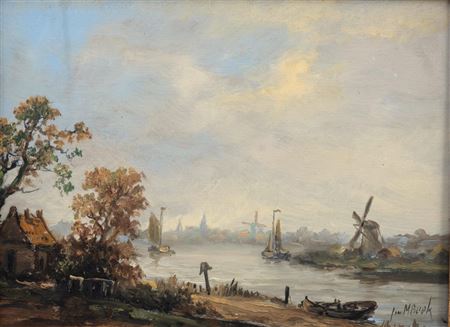 Windmills by River