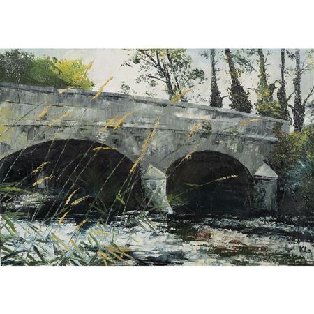 Stone Bridge Along River
