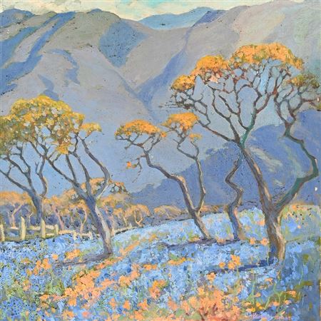"Springtime Carmel Valley, Budding Oaks"
