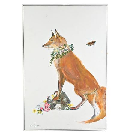 Fox in Floral Garland