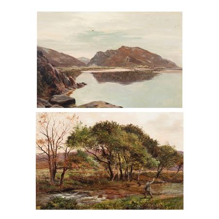 River Orbro, N. Wales," 1868, and "Nr. Maenturog." 1869, (2)