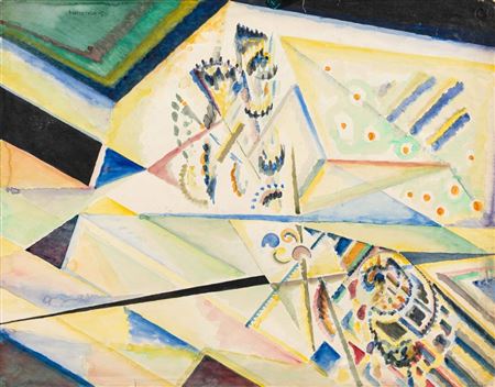 Dynamic movement of a propeller plane, 1914