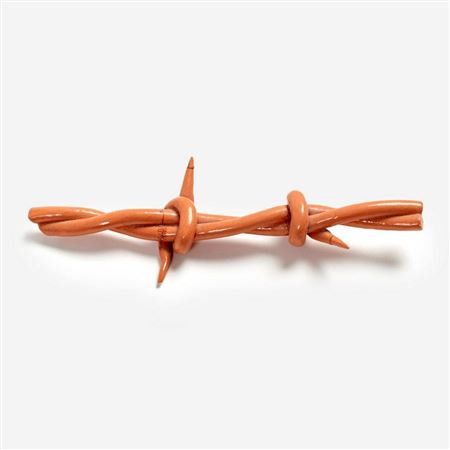 Glazed ceramic barbed wire