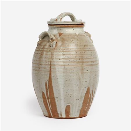 Large Stoneware Storage Jar