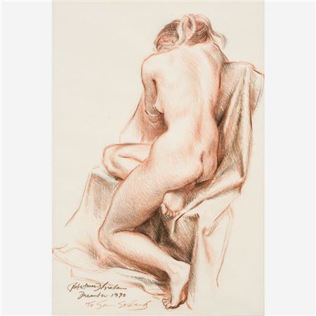 Nude figure drawing, 1970