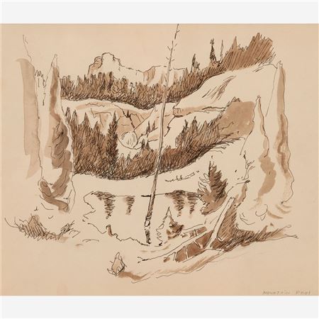 Mountain Pool from the Nature Sketchbook, ca. 1963