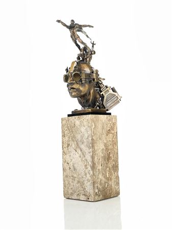 Sample artwork by Theodore Gall (Born 1941), known for metal sculpture-heads, animation, graphic design - View similar artists and auction records