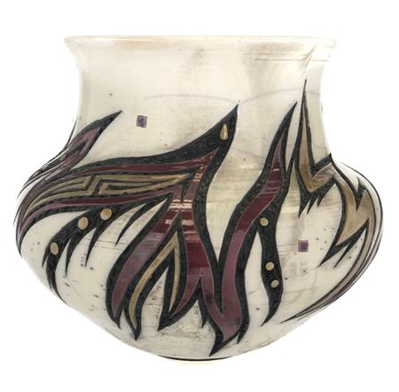 RAKU ART POTTERY VASE