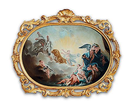 Allegory of the Dawn with the chariot of Apollo and the dew