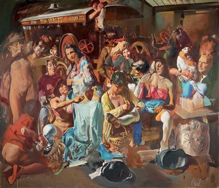 Animated scene by Tibor Csernus - Auction record, sale price, and art valuation. Compare with similar artists and explore comparable artworks.